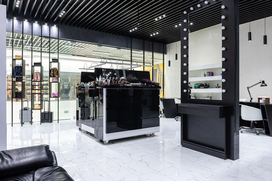 Modern salon styling station